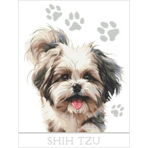S 10916 Cross stitch pattern for a phone - Dog - Shih tzu
