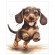 Cross stitch pattern for a phone - Little dachshund