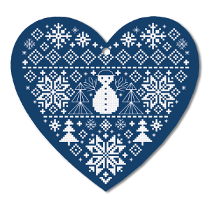 GC 11050 Cross stitch pattern on paper - Christmas heart III