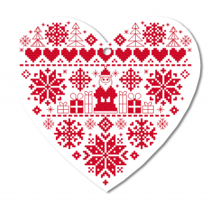 Cross stitch pattern for a phone - Christmas heart II