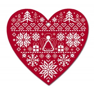 W 11048 Cross stitch pattern PDF - Christmas heart I