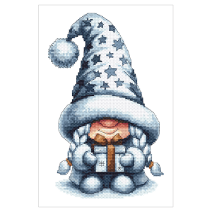 W 11052 Wzór do haftu PDF - Śnieżna gnomka