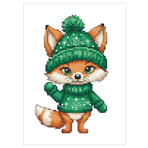 GC 10935 Cross stitch pattern on paper - Winter fox
