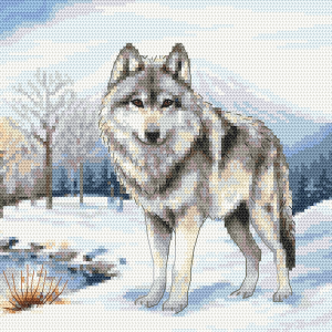 Cross stitch pattern for a phone - Lone wolf