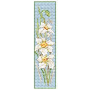 GU 10948 Cross stitch pattern on paper - Bookmark with daffodils