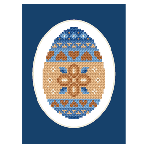 W 11072 Cross stitch pattern PDF - Card with an Easter egg III