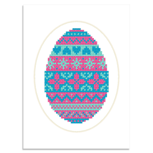 GU 11071 Cross stitch pattern on paper - Card with an Easter egg II