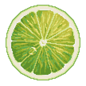 S 11075 Cross stitch pattern for a phone - Lime