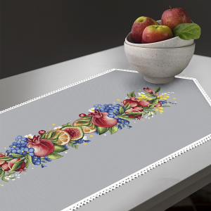 Cross stitch pattern for a phone - Fruit table runner
