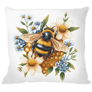 Cross stitch pattern for a phone - Cushion - Bee on honeycomb