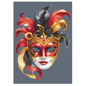 Cross stitch pattern for a phone - Venetian mask