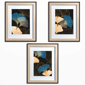 Cross stitch pattern for a phone - Ginkgo leaves - triptych