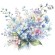Cross stitch pattern for a phone - Forget-me-nots