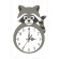 Cross stitch pattern for a phone - Clock - Raccoon