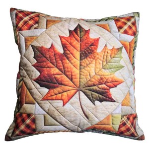 POD-03 Poduszka w stylu patchwork - Jesienny liść