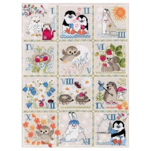 RIO 1979 Cross stitch kit with yarn - Forest calendar