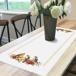 Cross stitch pattern for a phone - Table runner with birds