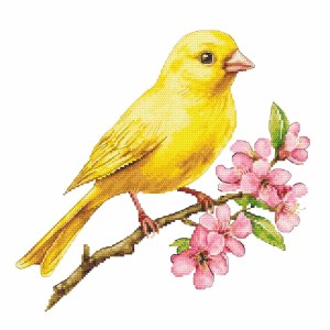 Cross stitch pattern for a phone - Canary