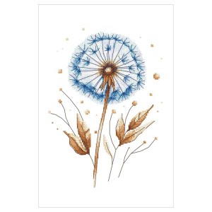 Cross stitch pattern for a phone - Blue dandelions II