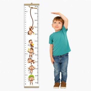 0530-MW Height measuring wall sticker - Monkeys