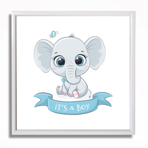 0492RA Obraz Baby shower - Słonik chłopiec