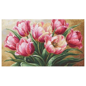 LS B718 Zestaw do haftu - Wdzięczne tulipany