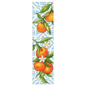 S 11151 Cross stitch pattern for a phone - Bookmark - Tangerines