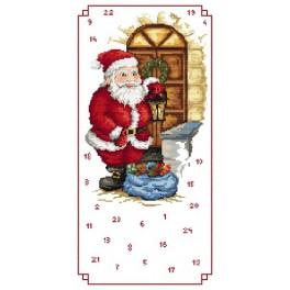 GU 4416 Wzór graficzny - Kalendarz Adwentowy - Mikołaj z prezentami