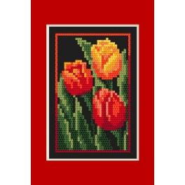 GU 4460-04 Wzór graficzny - Kartka urodzinowa - Tulipany