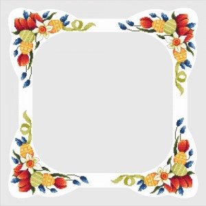 GU 4892 Cross stitch pattern - Tablecloth with Easter eggs
