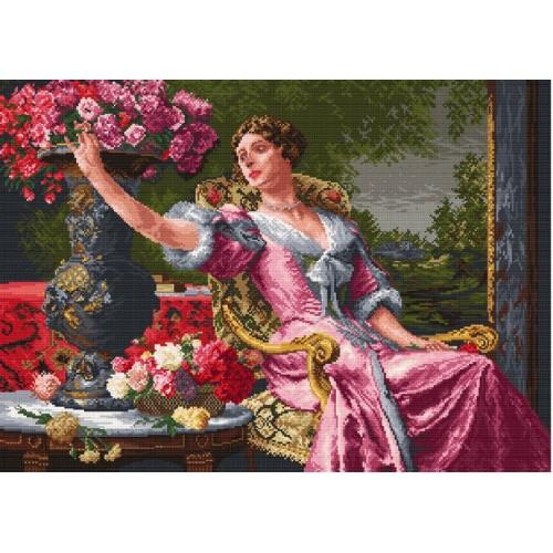 Wzór graficzny online - Dama w liliowej sukni - W. Czachórski Wzór graficzny online - Dama w liliowej sukni - W. Czachórski