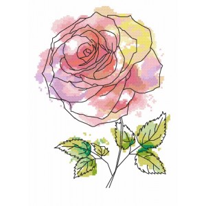 W 8704 Cross stitch pattern PDF - Wonderful rose