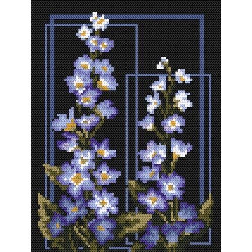 4576 Kanwa z nadrukiem - Delphinium 4576 Kanwa z nadrukiem - Delphinium
