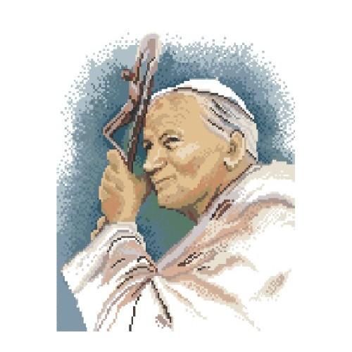 Kanwa z nadrukiem - Papież Jan Paweł II Kanwa z nadrukiem - Papież Jan Paweł II