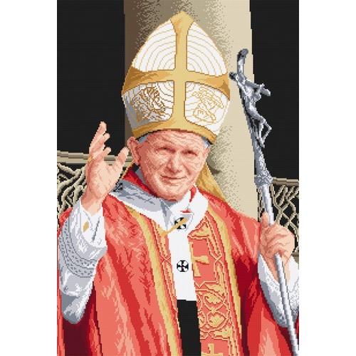 Kanwa z nadrukiem - Papież Jan Paweł II Kanwa z nadrukiem - Papież Jan Paweł II