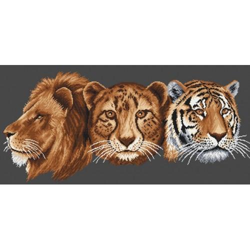 771 Kanwa z nadrukiem - Lew, gepard, tygrys 771 Kanwa z nadrukiem - Lew, gepard, tygrys