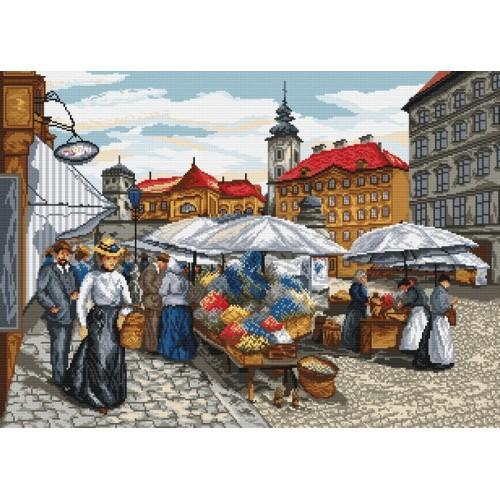 Kanwa z nadrukiem - Na straganie Kanwa z nadrukiem - Na straganie