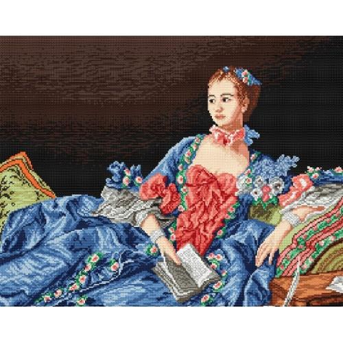 Kanwa z nadrukiem - Madame Pompadour Kanwa z nadrukiem - Madame Pompadour