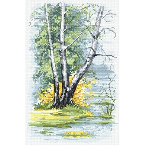 K 10058 Tapestry canvas - Spring birch