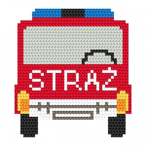 Kanwa z nadrukiem - Straż pożarna Kanwa z nadrukiem - Straż pożarna