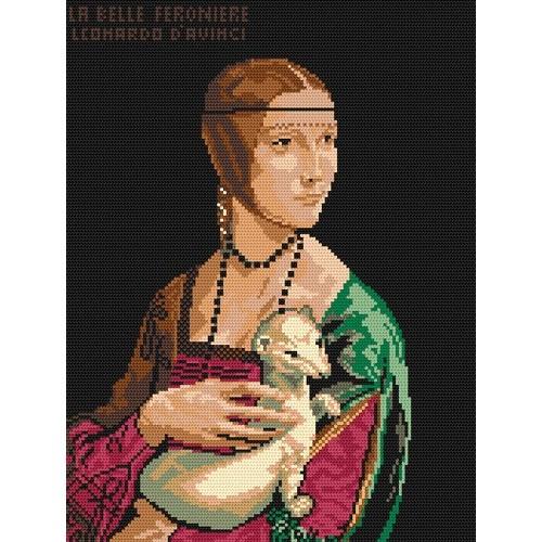 Wzór graficzny online - Dama z łasiczką - Leonardo da Vinci Wzór graficzny online - Dama z łasiczką - Leonardo da Vinci