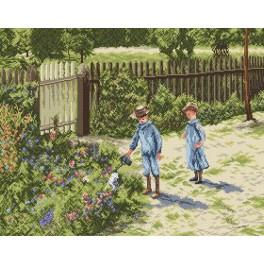 W 33056 Wzór graficzny ONLINE pdf - Dzieci w ogrodzie - W. Podkowiński