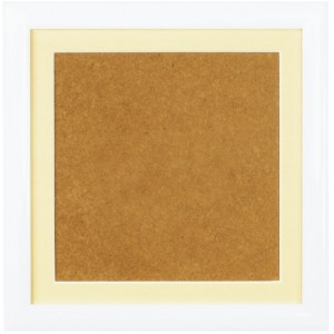 S 152004-1919-175 Wooden frame - white colour - ecru passe-partout (19x19cm)