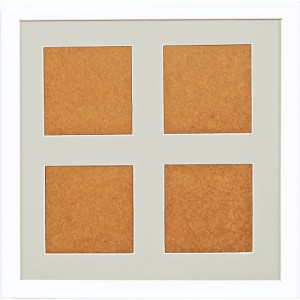 S 157005-2323-178x4 Wooden frame - white - gray passepartout (23,2x23,2cm)