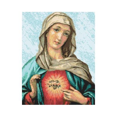 GC 6066 Wzór do haftu drukowany - Matka Boża Miłosiernego Serca
