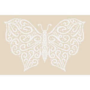 GC 8551 Cross stitch pattern on paper - Winter butterfly