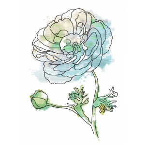 GC 8705 Cross stitch pattern - Colorful anemone