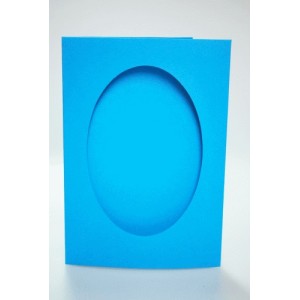 901-19 Big card with an oval passe-partout blue