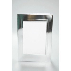 940-01 Big card with a rectangular passe-partout silver