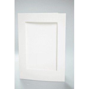 944-02 Big card with a rectangular passe-partout white